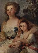 Angelica Kauffmann Countess Anna Protassowa with niece oil painting on canvas